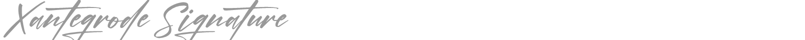 Xantegrode Signature font preview